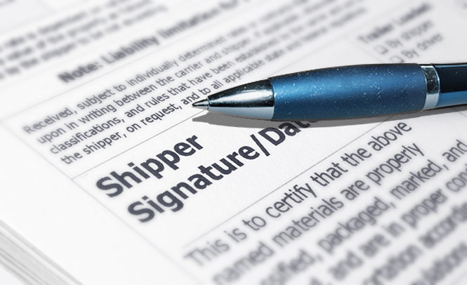 Freight shipping forms